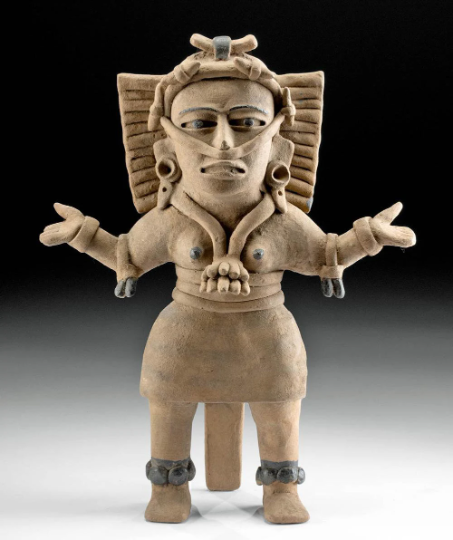 Authentic Pre-Columbian Veracruz Artifact ca. 600 - 900 CE Female Shaman or Priest Large- 16.75" w/ Provenance & Certificate of Authenticity