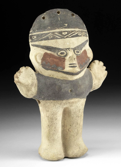 Authentic Pre-Columbian (with COA) Female Cuchimilco / Stargazer Artifact Vessel Chancay Culture ca. 800-1200 CE w/ Provenance Artifact