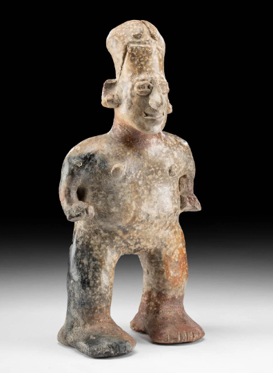 Authentic Pre-Columbian Jalisco Culture Standing Female Figure 11.1 inches tall circa 100 BCE-250 CE-ex-Arte Primitivo with COA