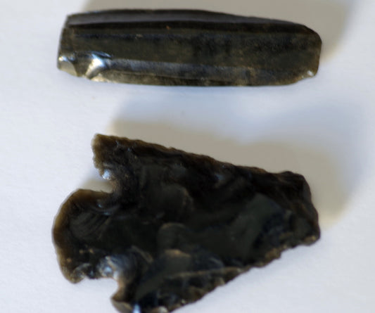 Authentic Pre-Columbian Obsidian Arrowheads 300BC-AD300 Jalisco Culture from Ancient Mexico