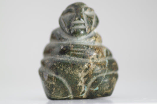 Authentic Pre-Columbian Mezcala Serpintine Figure circa 300-100BC Rare fine piece