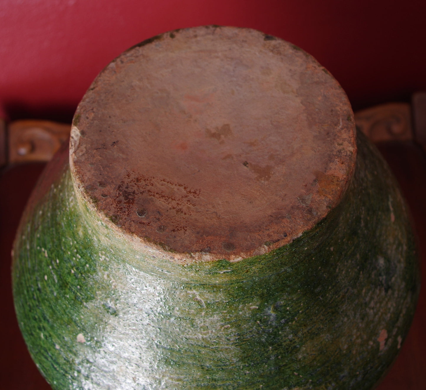 Authentic Han Dynasty (206 BC-220 AD) Green Glazed "Hu" Pottery Jar