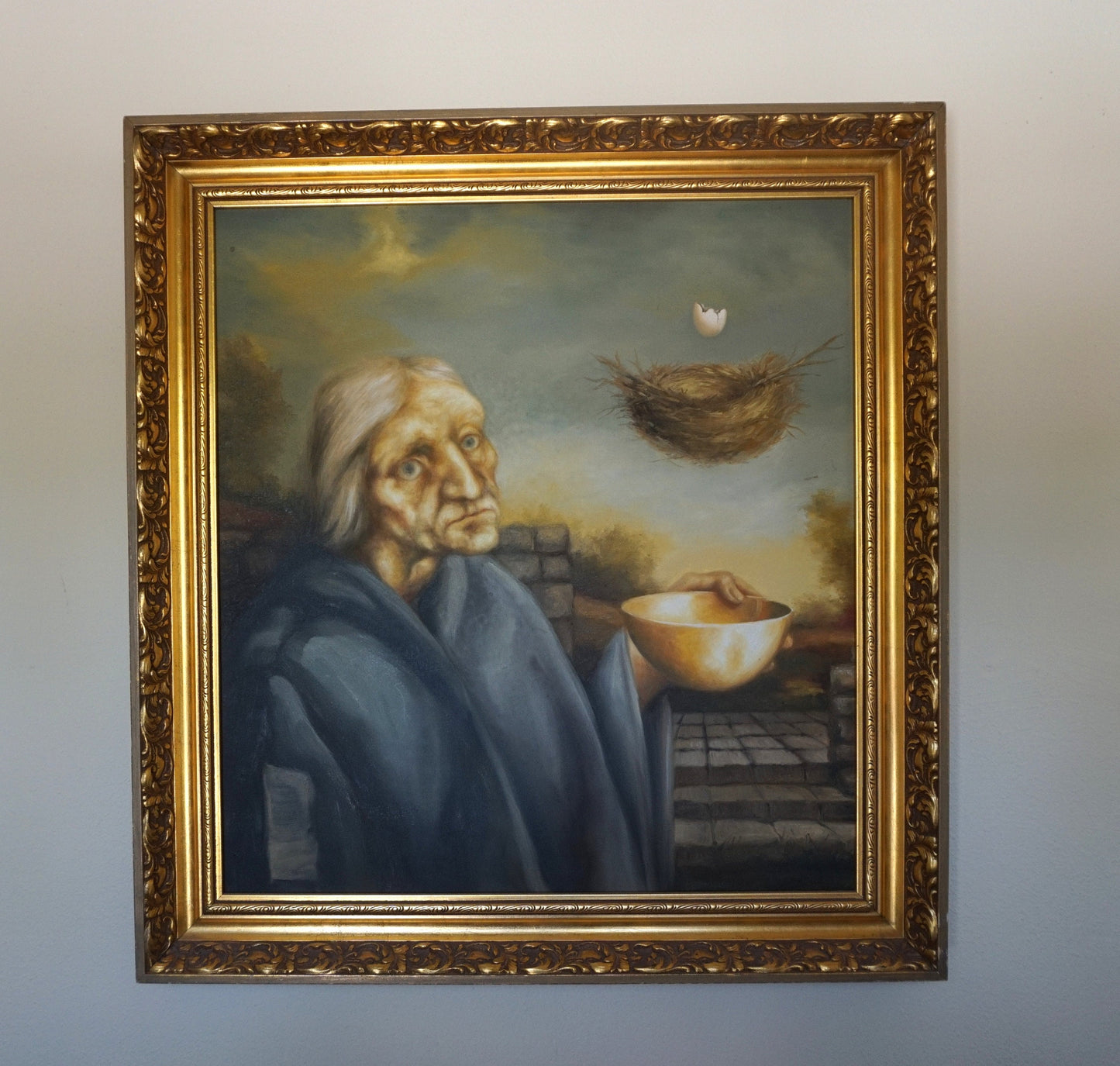 Original Guy Robinson Oil Surreal "The Sybil" -Well listed Museum Artist-Incredible technique