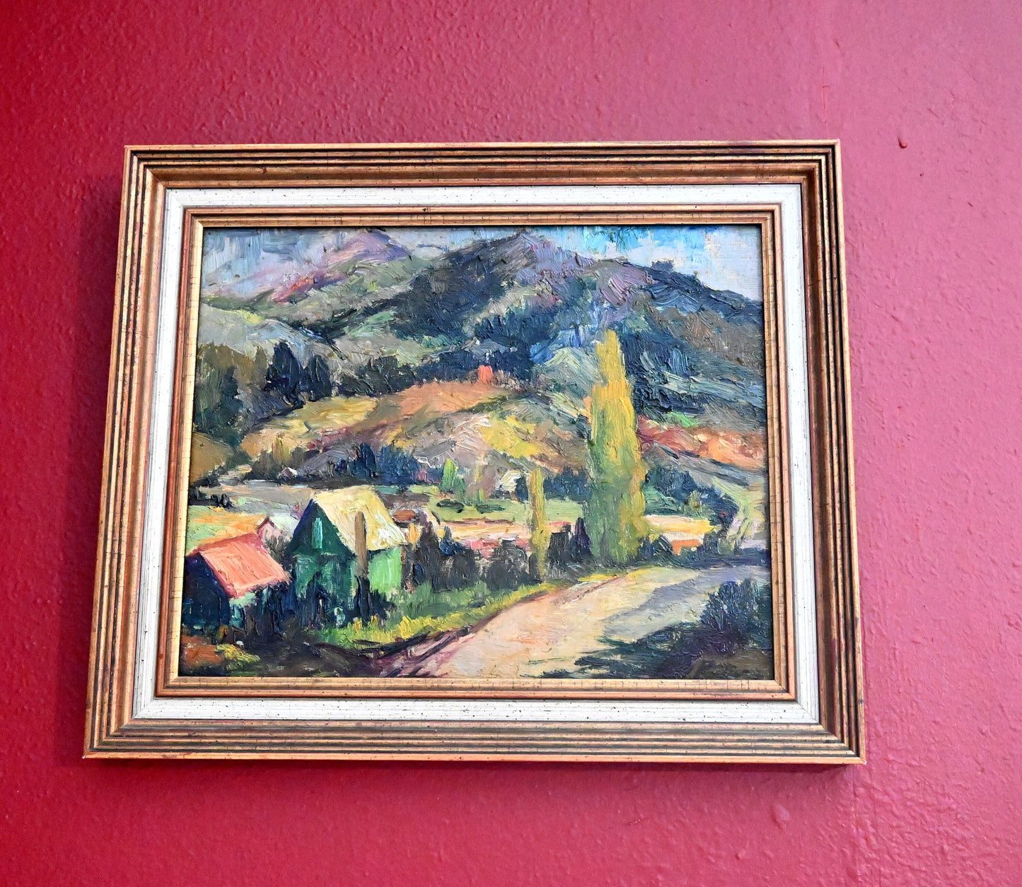 Gorgeous Tuscan Village Oil Painting -signature illegible needs research -14 X 12 1/4 inches- Masterfully executed