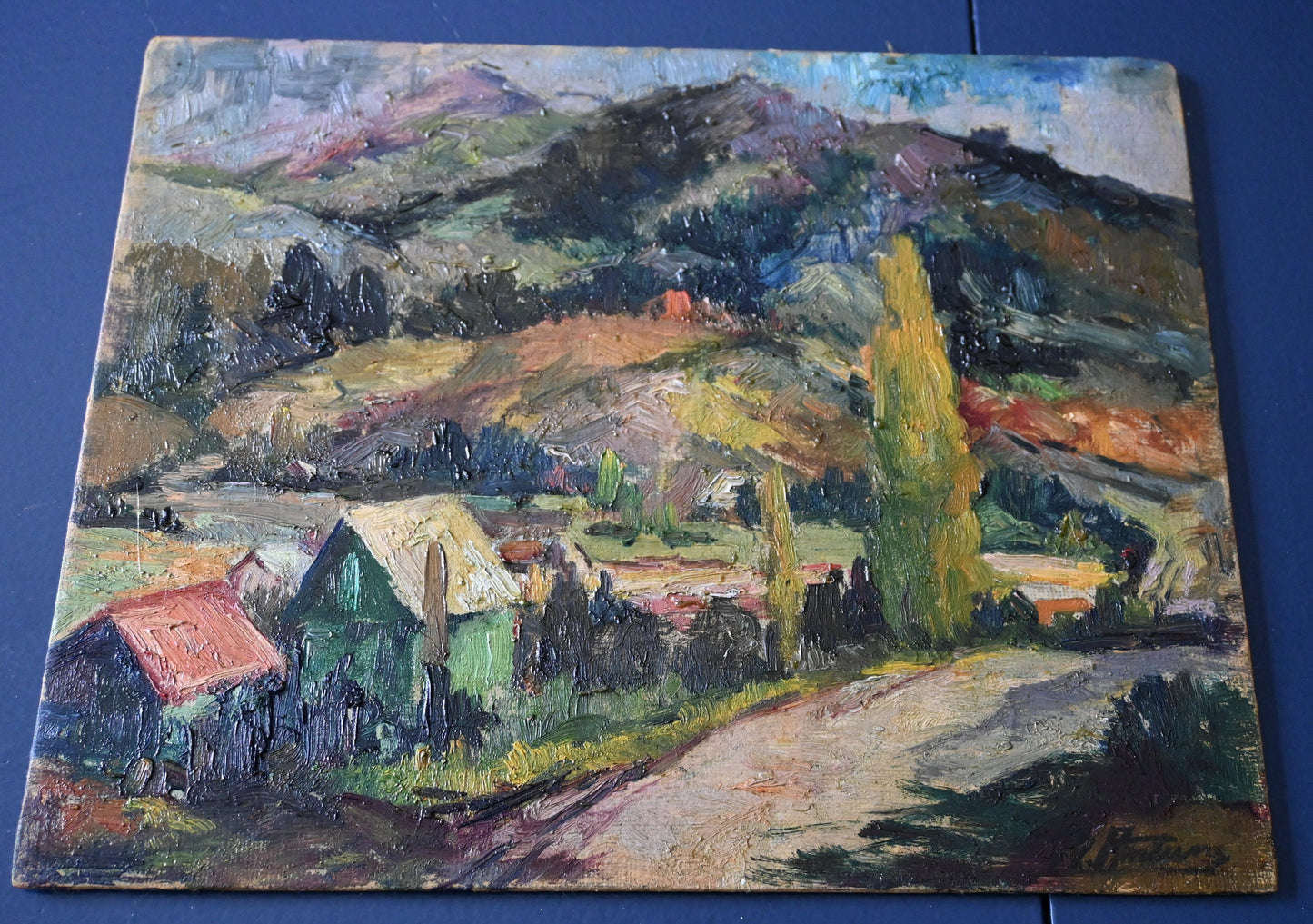 Gorgeous Tuscan Village Oil Painting -signature illegible needs research -14 X 12 1/4 inches- Masterfully executed