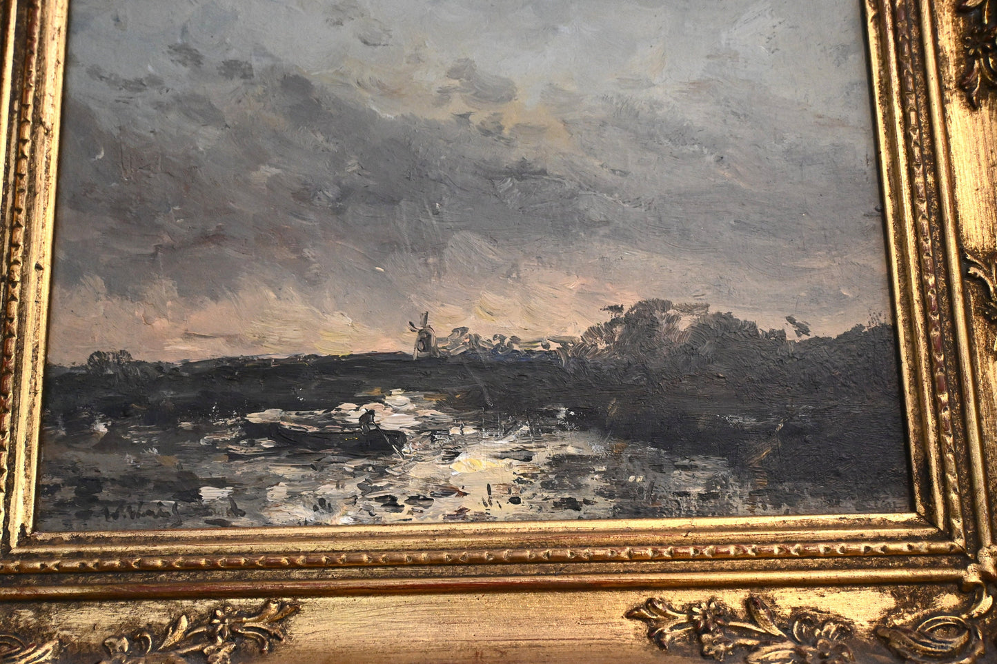 Willem J Weissenbruch (Dutch 1864-1941) Original Oil 'Coastal Landscape' High prices Sotheby's & Christies- 14.75 X 17.25 inch Museum Artist