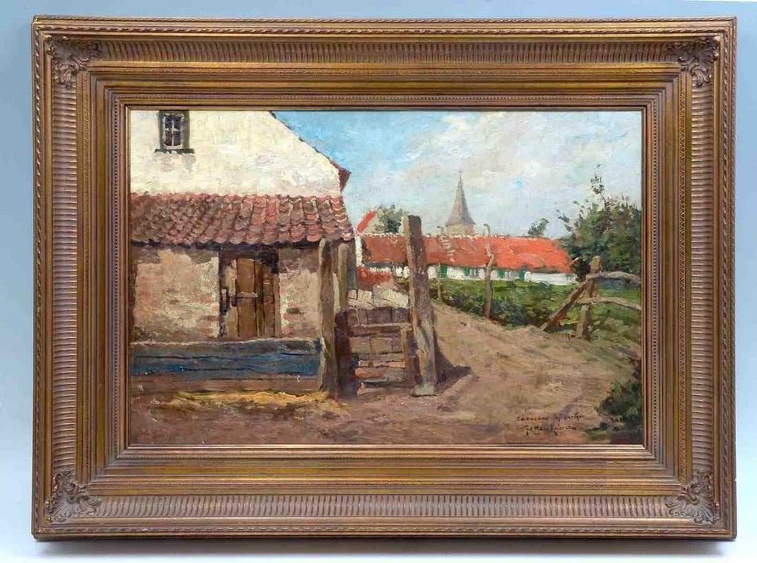 Jules Merckaert (Belgian 1872 - 1924) Original Oil - 22.75"H x 30.5"W- Well listed Painter-Stunning! high auction and galley prices!