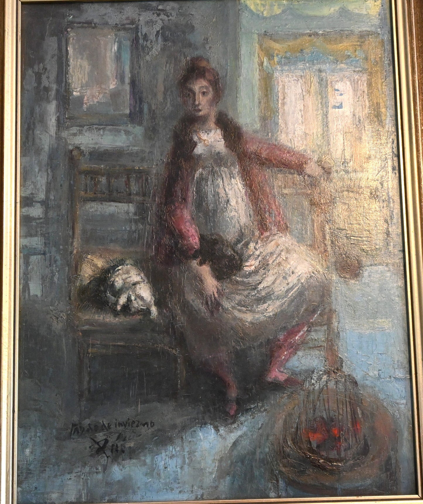Pico Mitjans Jose (Spain, 1904-1991) Original Oil - 25.5"H x 20.5"W- Well listed Painter-Stunning! high auction & galley price Impressionist