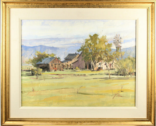 George Pate (1941- New Mexico) Original Oil - 25.5"H x 31.5"W- Commands High auction and gallery prices- titled 'Morning Light'