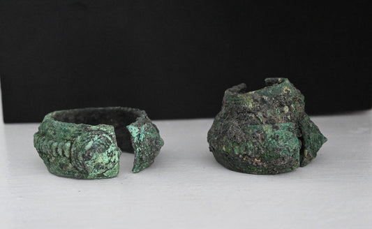 2 Ancient Don Song Bracelets circa late 1st millennium BCE with COA South east Asia Vietnam -Very Unique pair of Authentic Ancient Artifacts