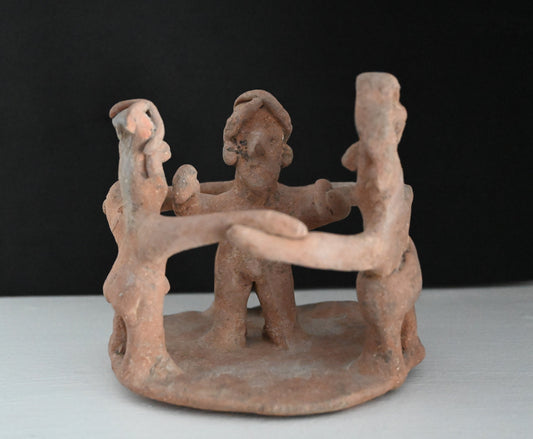 Authentic Pre-Columbian Colima Culture Dancing Figure circa 300 BC-300CE- with COA -Rare Form- Very special piece!