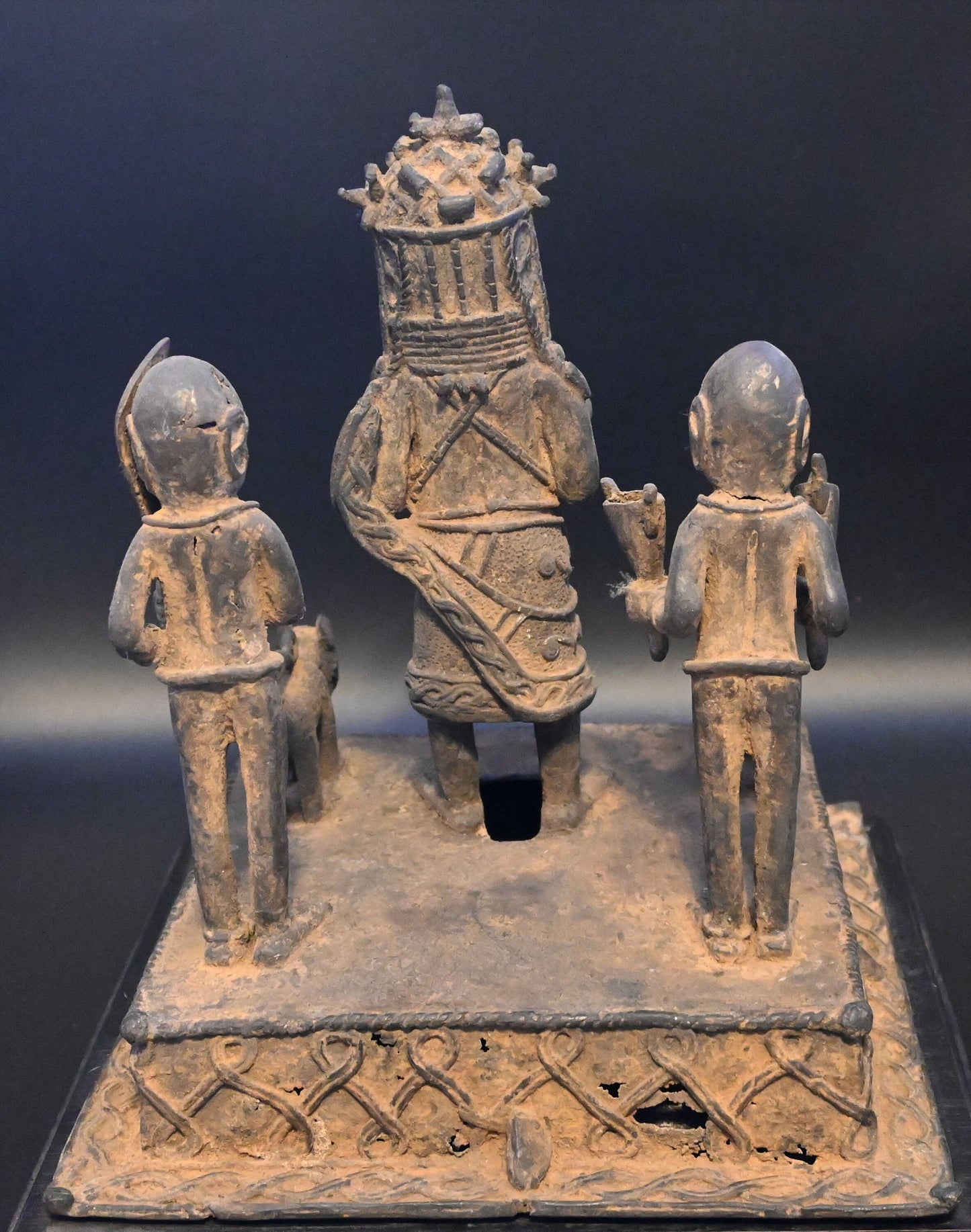 Magnificent 19th Century Benin Bronze ancestor altar of African Dignitary Kingdom Of Benin Bronze 10.9 lbs. (4.94kg) great detail lost wax