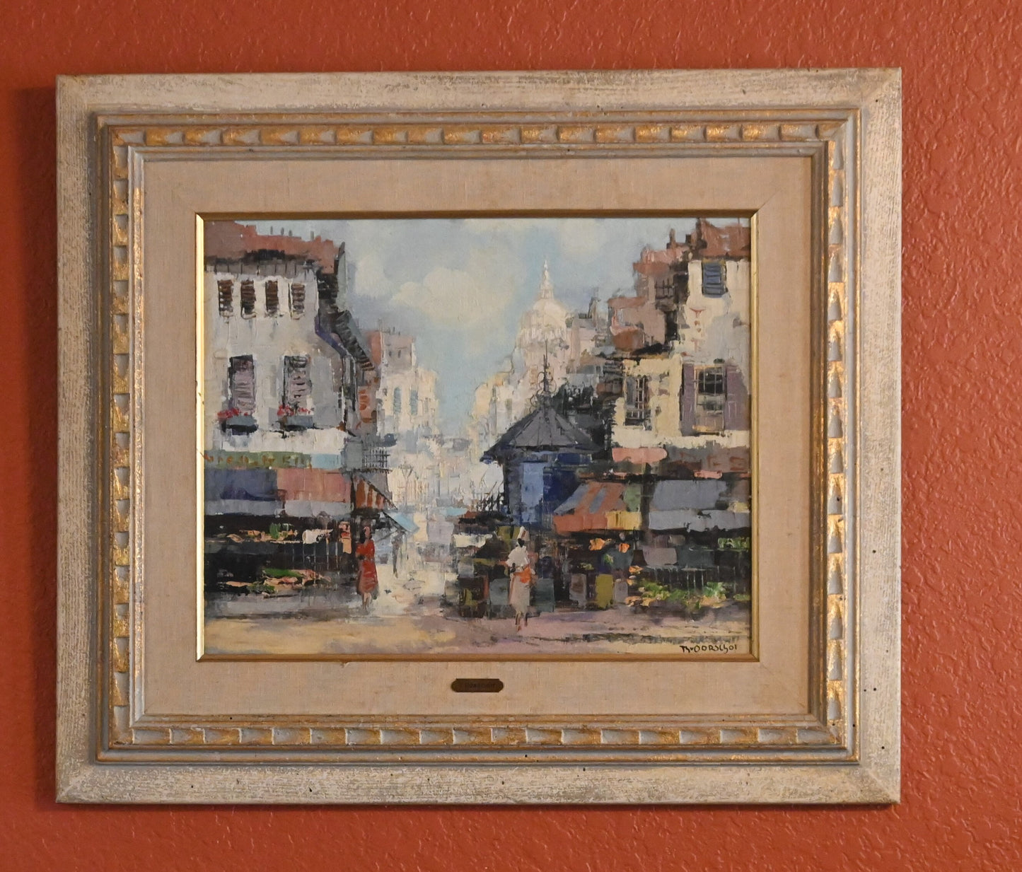 Theodore Van Oorschot (Dutch 1910-1989 ) Large Original Impressionist Oil -26.5" x 30.5"W- featured in Museums- high auction & galley prices