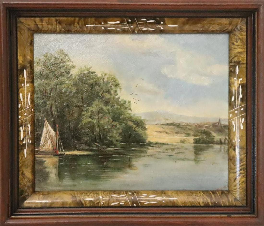 Richard Gibson Wedderspoon (American 1889-1976)  Original Impressionist Oil -12" x 14"W- signed initials RGW- high auction & galley prices