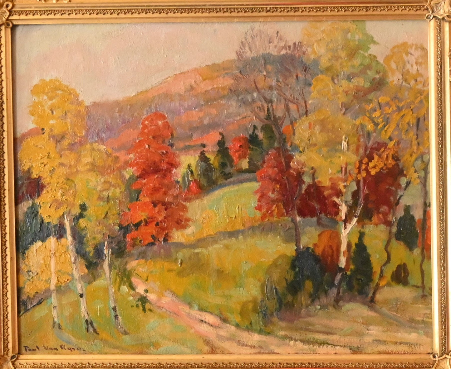Paul Van Ryzin (American 1889-1980) Stunning Original Impressionist Oil -23.5" x 28.5"W- Works in  Brooklyn Museum, Chicago Art Institute