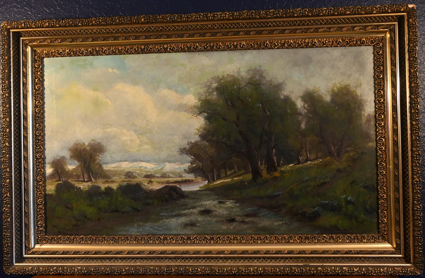 Manuel Valencia (American 1856-1935) Large Original Oil - 26.5"H x 42"W- in numerous Museums-Well listed -High auction & galley prices!!