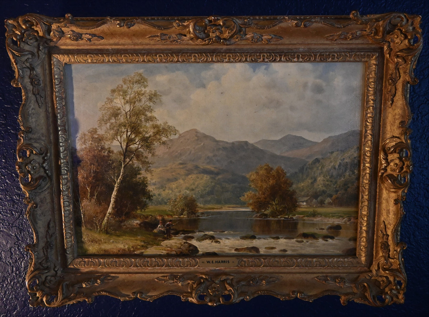 William E. Harris (England 1860 - 1930) Original Oil - 18"H x 24"W- "In The Mawddach Valley" Well listed -High auction & galley prices!